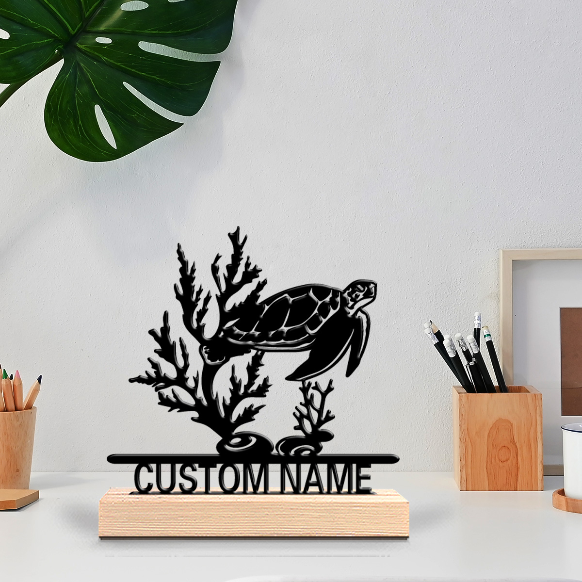 Art Y Craft - 1pc Abstract Sea turtle Custom Letter