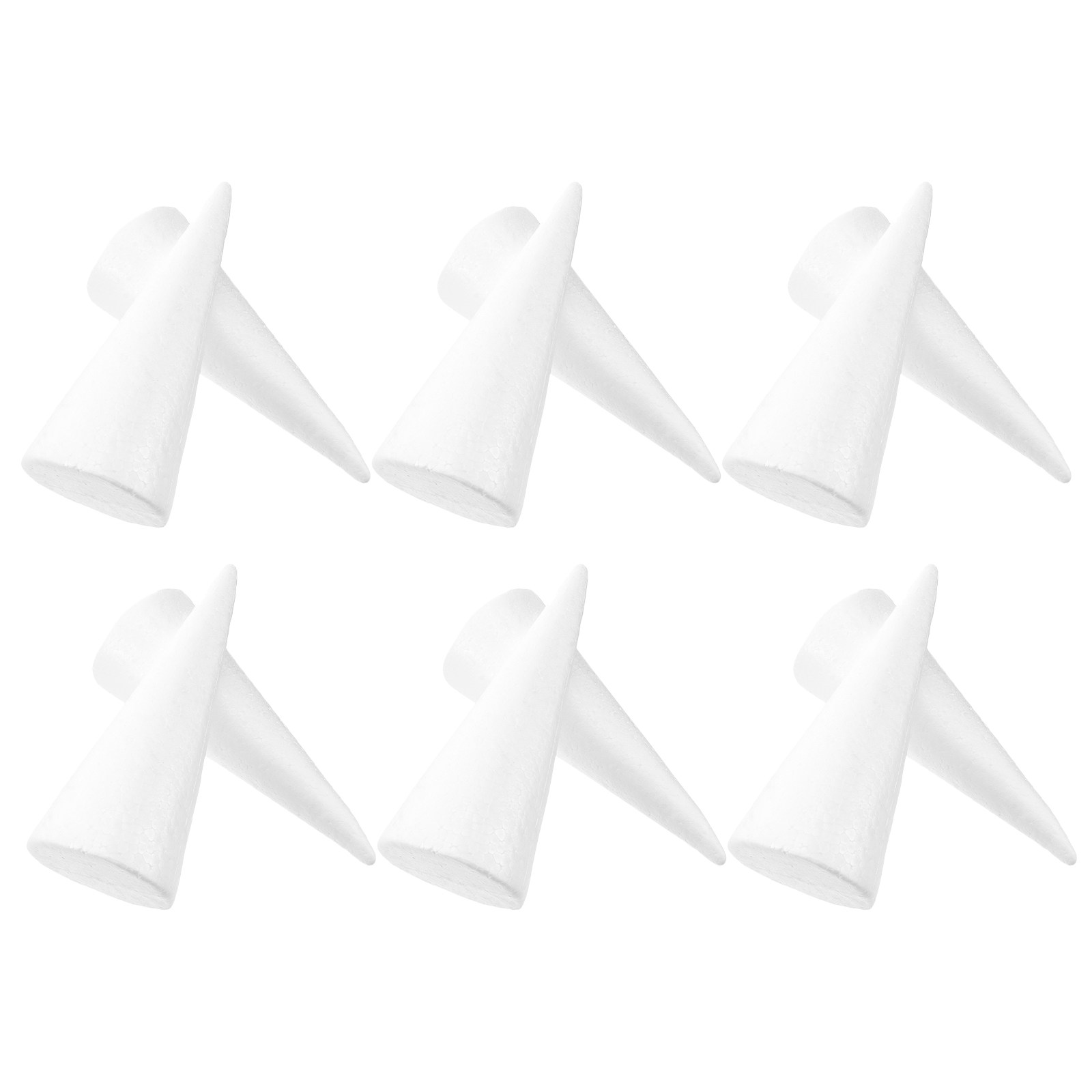 12Pcs Foam Cones White Polysty - Art And Craft Xmas Tree recension och pris