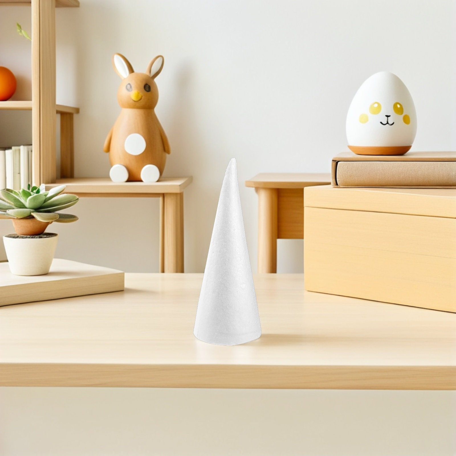 12Pcs Foam Cones White Polysty - Art And Craft Xmas Tree recension och pris