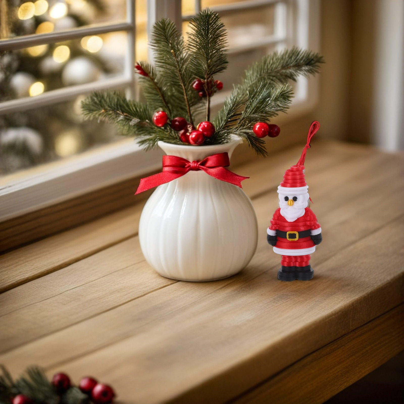1Set Button Art Santa Ornament - Art And Craft Xmas Tree recension och pris