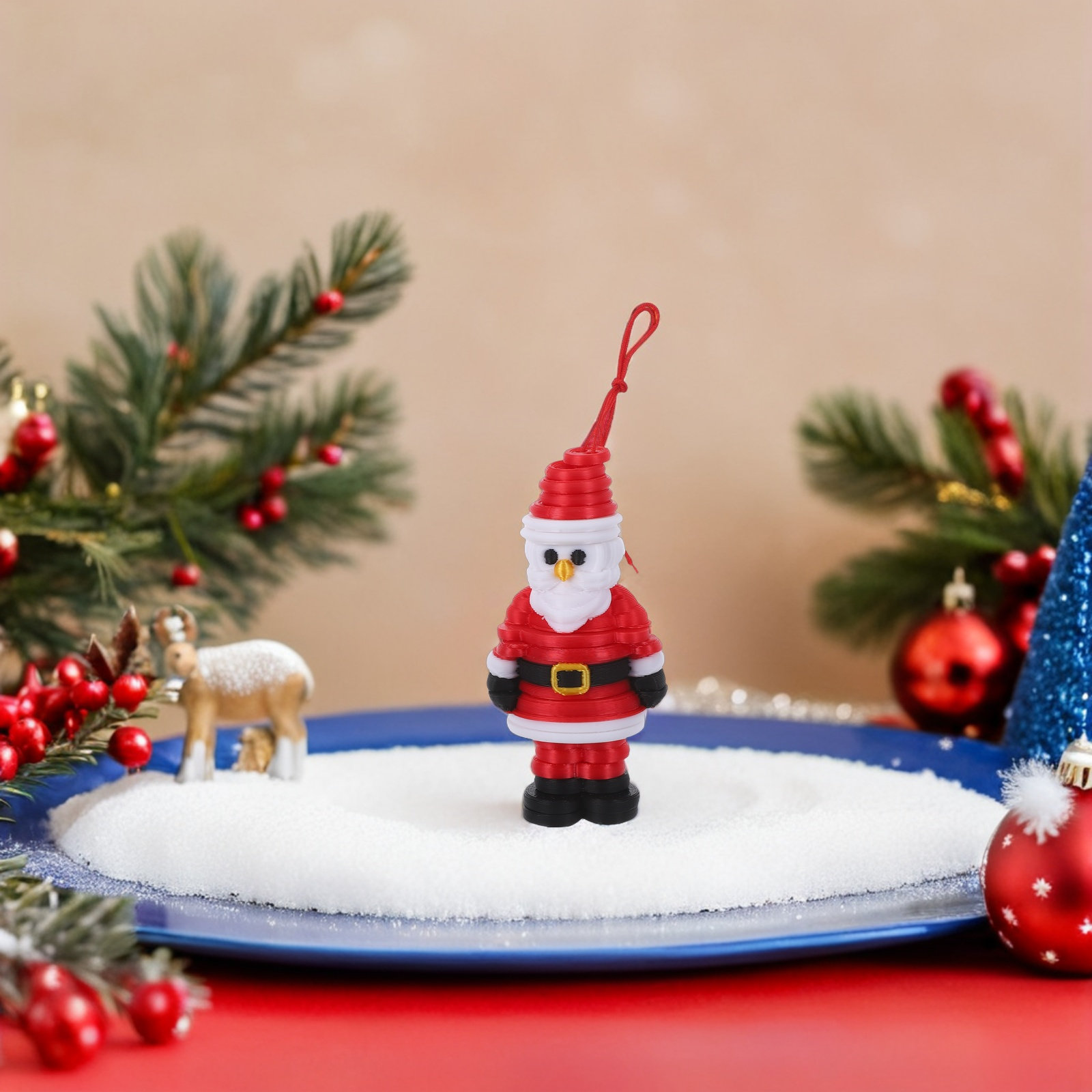1Set Button Art Santa Ornament - Art And Craft Xmas Tree recension och pris