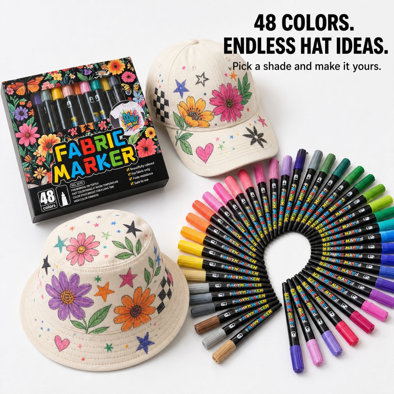 24/36/48-color fabric markers  - Art Craft Stationery recension och pris