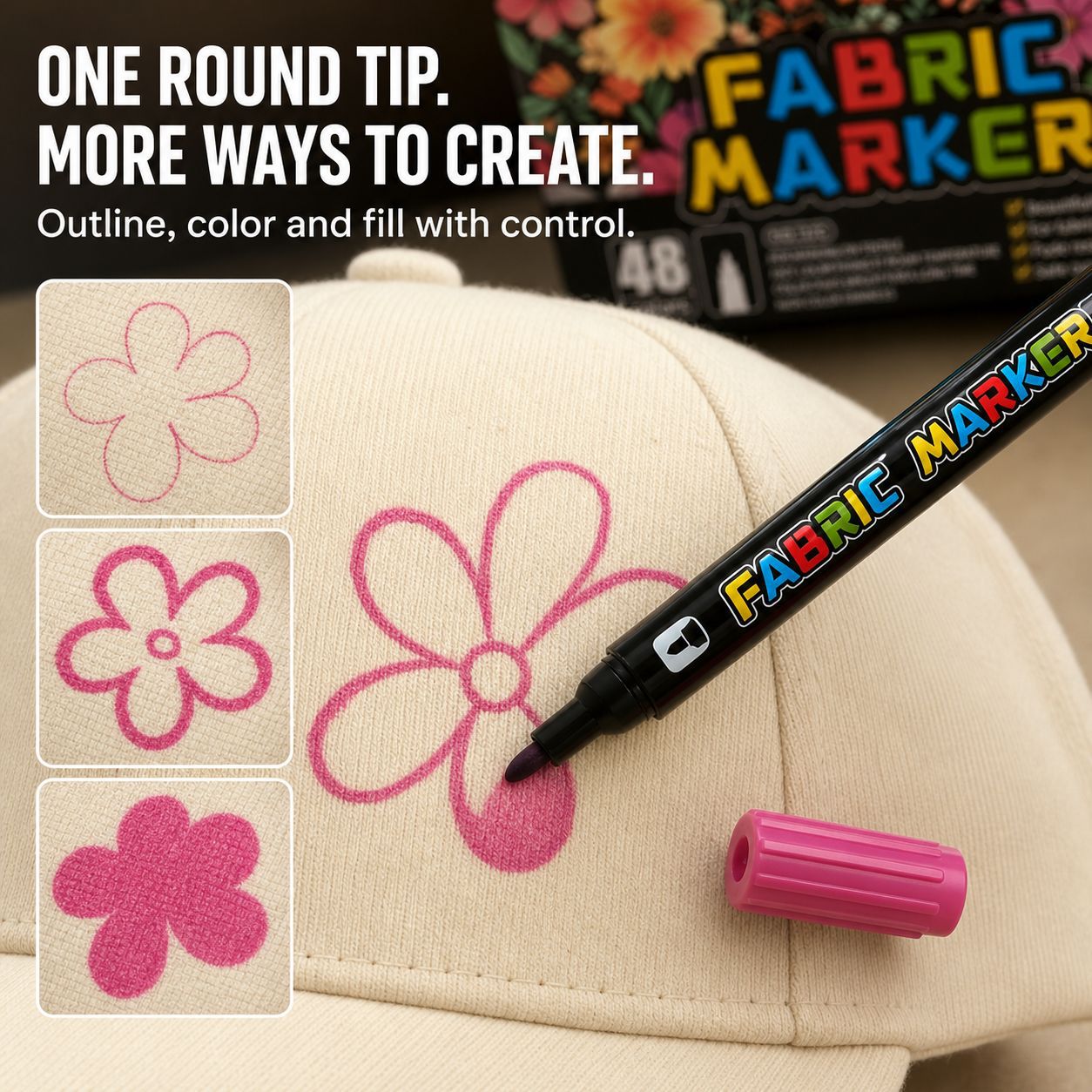 24/36/48-color fabric markers  - Art Craft Stationery recension och pris
