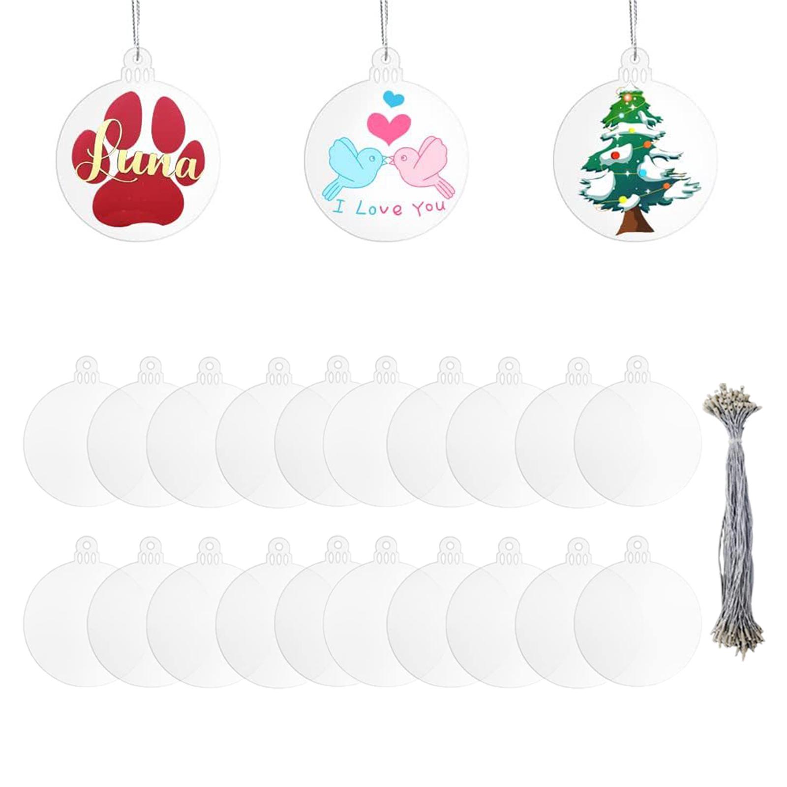 20Pcs Acrylic Christmas Orname - Art And Craft Xmas Tree recension och pris