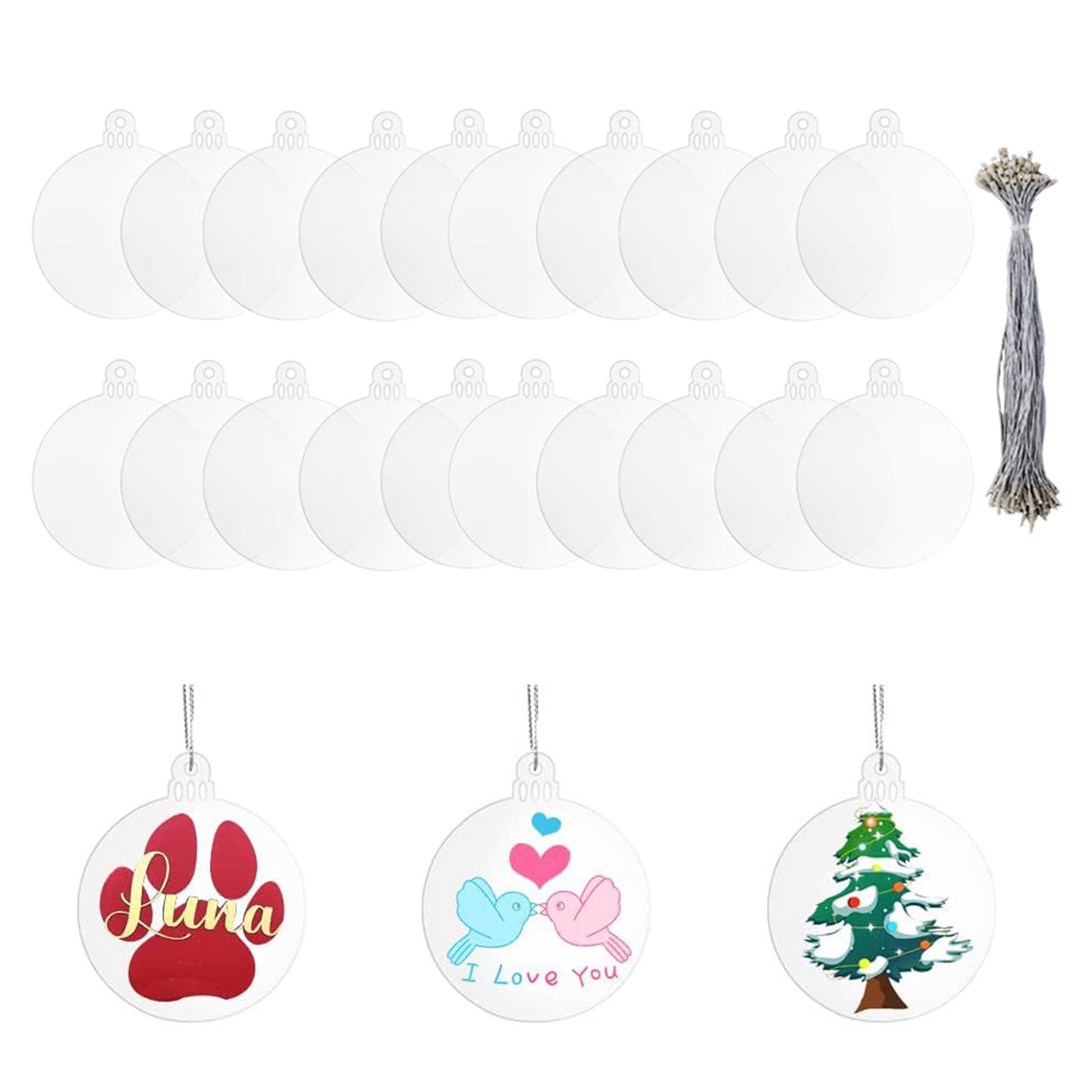 20Pcs Acrylic Christmas Orname - Art And Craft Xmas Tree recension och pris