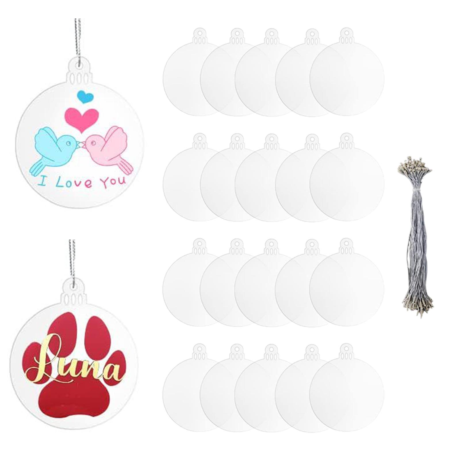 20Pcs Acrylic Christmas Orname - Art And Craft Xmas Tree recension och pris