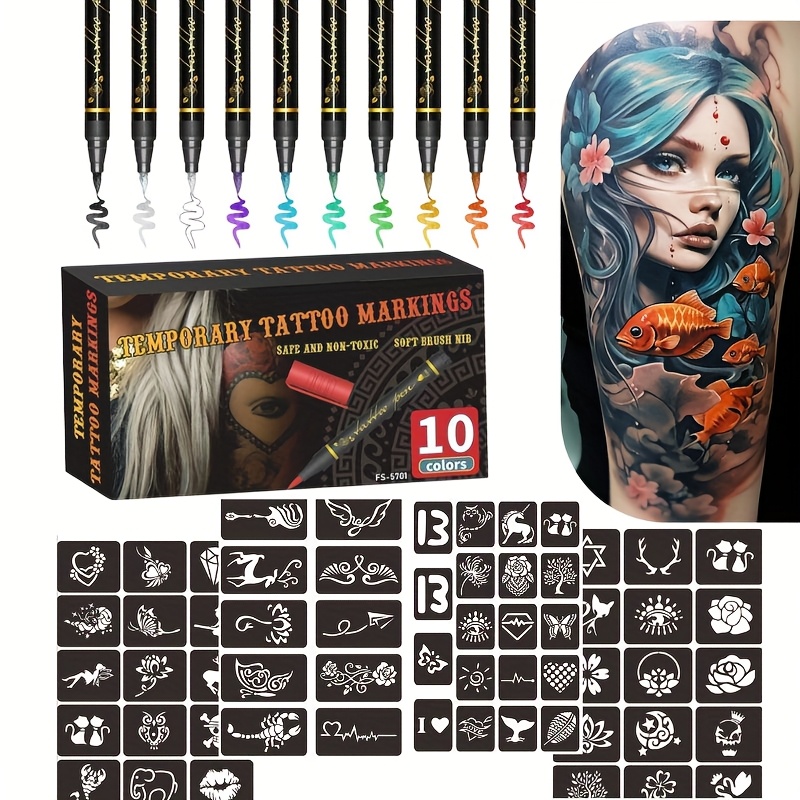 Temporary Tattoo Marker Set 10 - Illustration Marker Set recension och pris