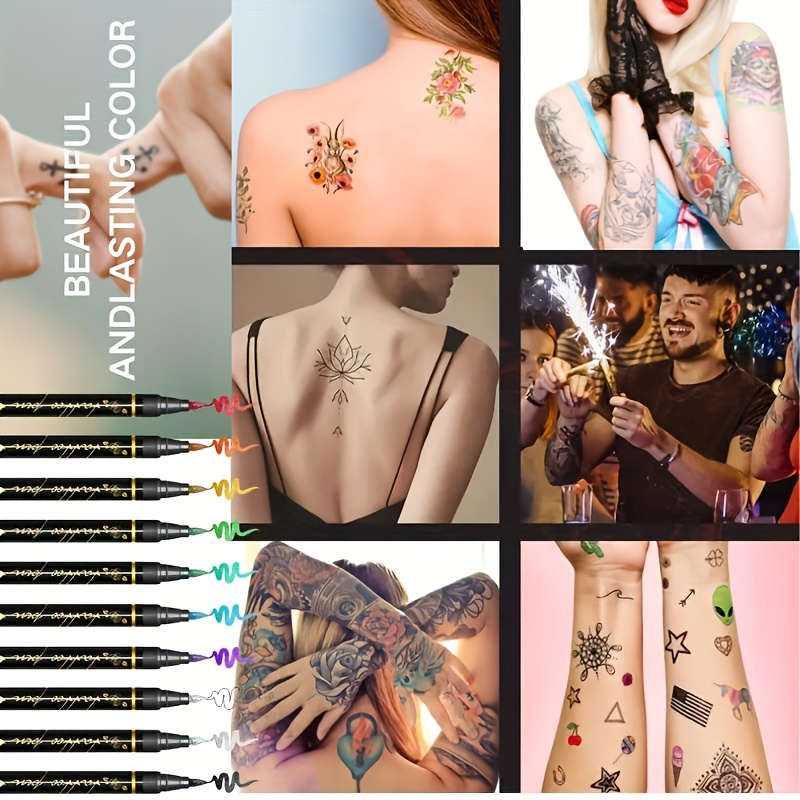 Temporary Tattoo Marker Set 10 - Illustration Marker Set recension och pris