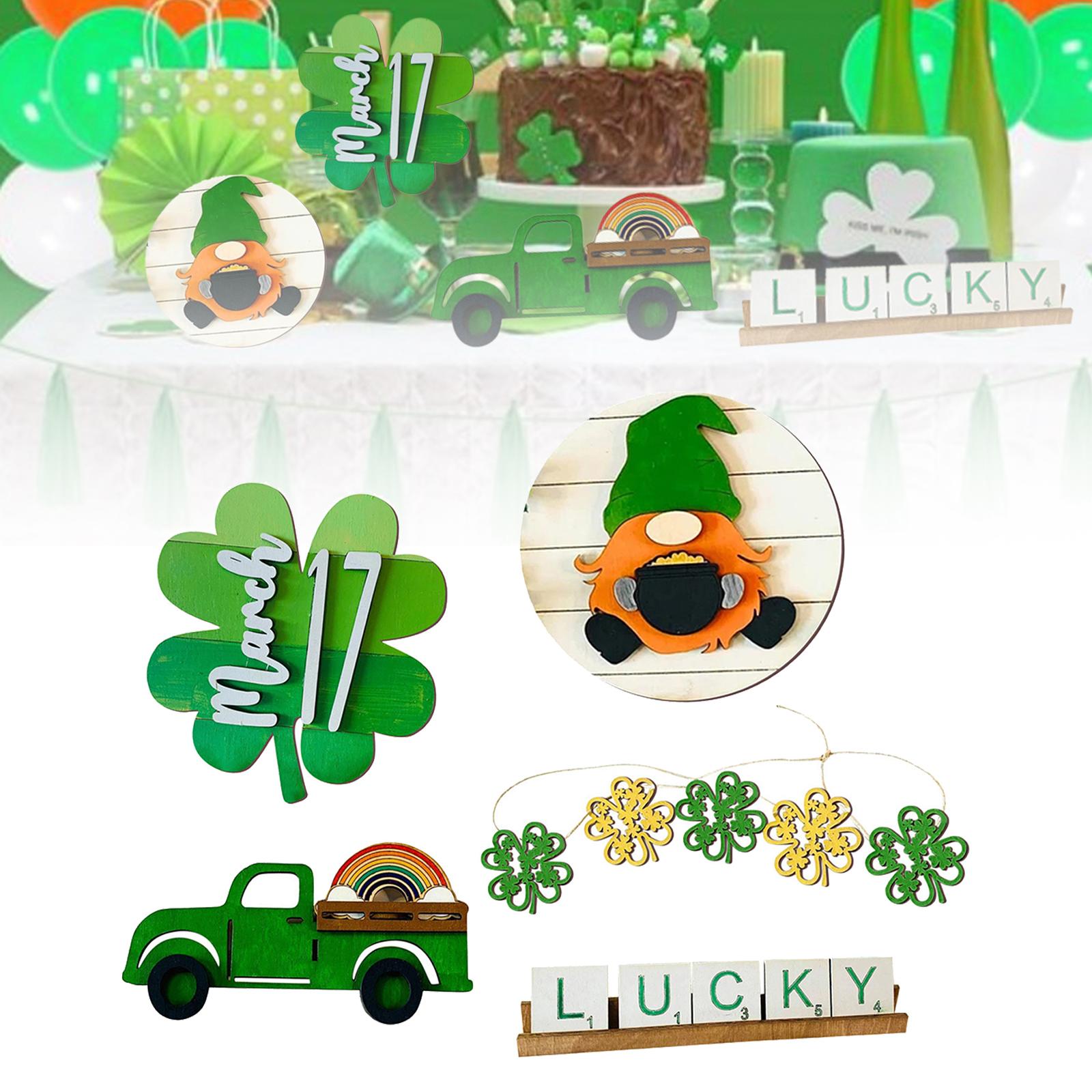 St Patrick Day Wooden Gnome Si - Art Craft Restaurant recension och pris