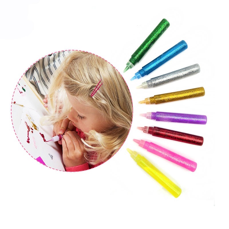 1pc Colored Drawing Glitter Po - Art Craft Stationery recension och pris