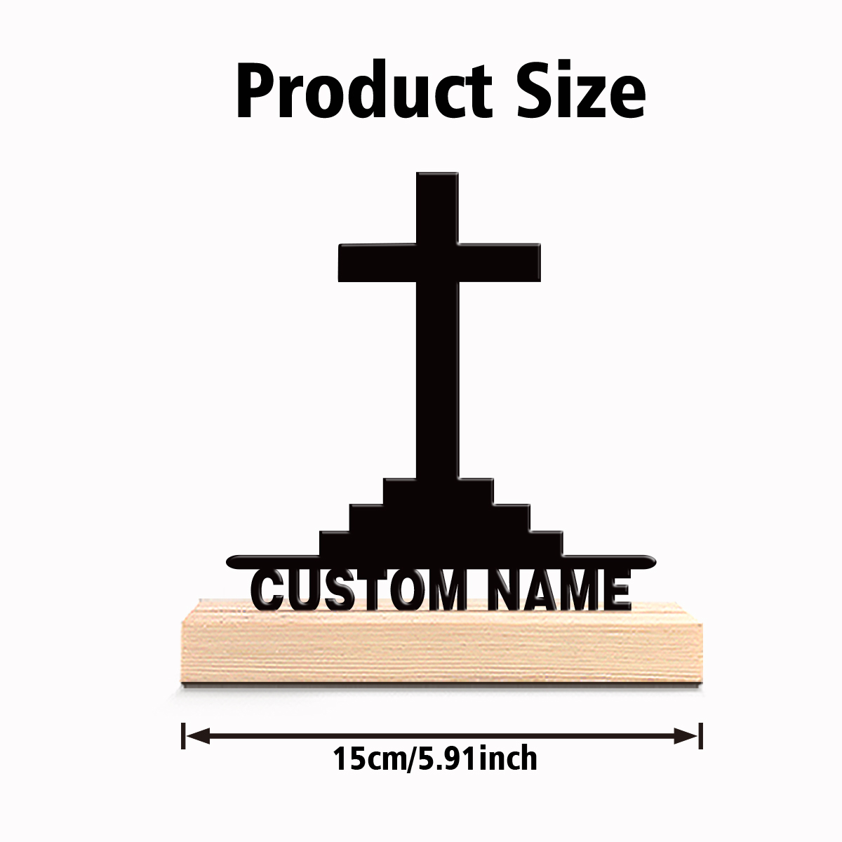 1pc Simple Holy Cross Custom T - Art Y Craft recension och pris
