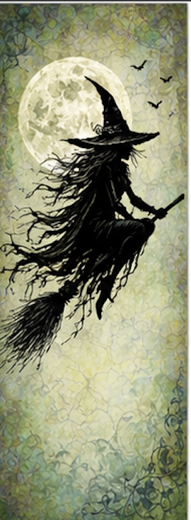 The Witch Riding a Broom Clear - Rubber Stamp Blank recension och pris