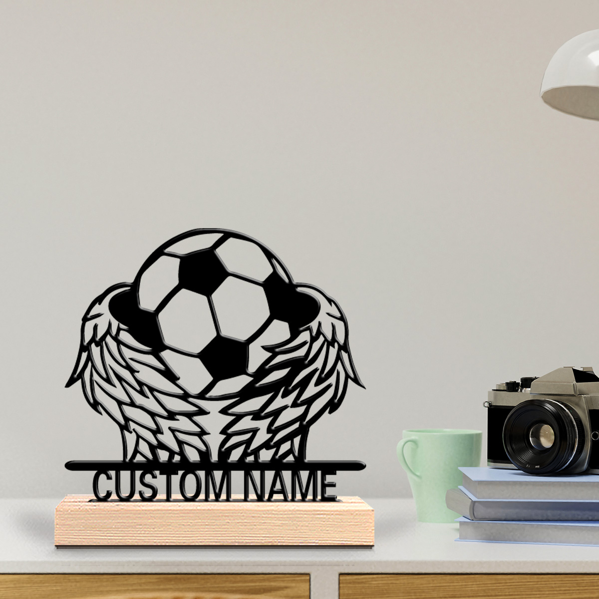 1pc Wing Soccer Custom Text Ti - Art Y Craft recension och pris