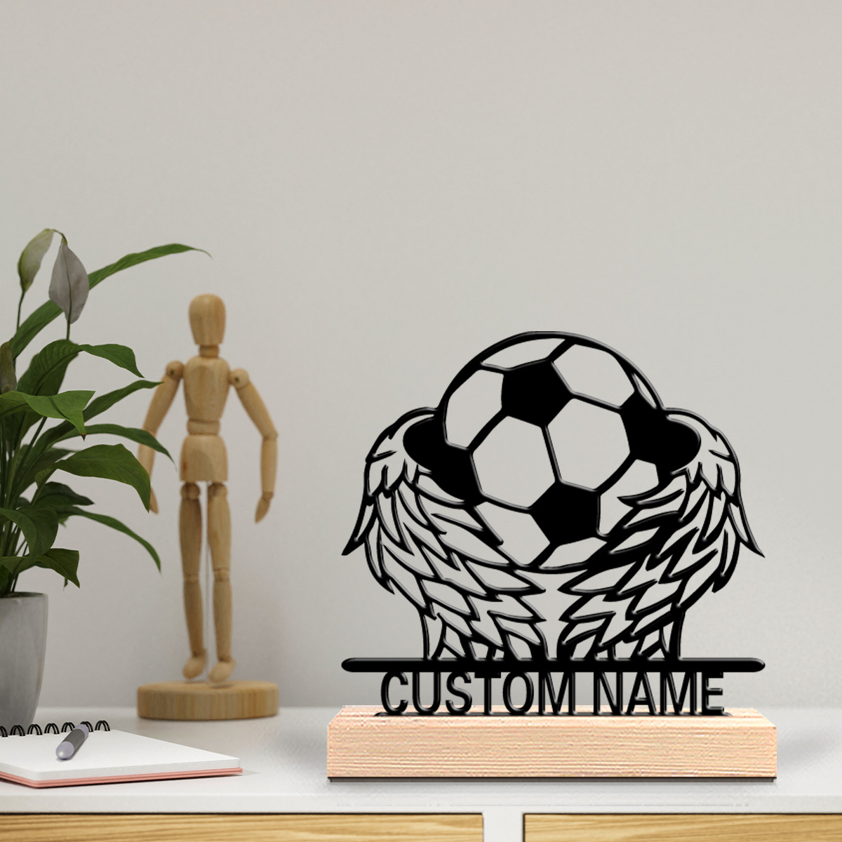 1pc Wing Soccer Custom Text Ti - Art Y Craft recension och pris