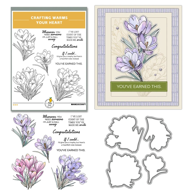 Zephyranthes Candida Cutting D - Rubber Stamp Blank recension och pris