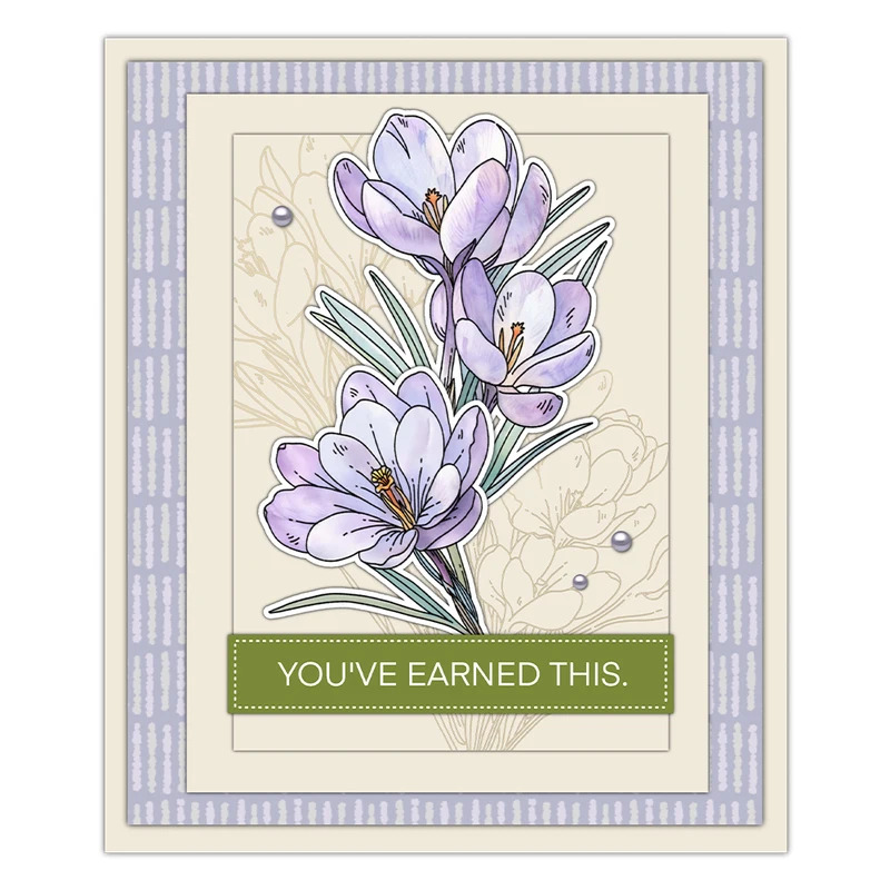 Zephyranthes Candida Cutting D - Rubber Stamp Blank recension och pris
