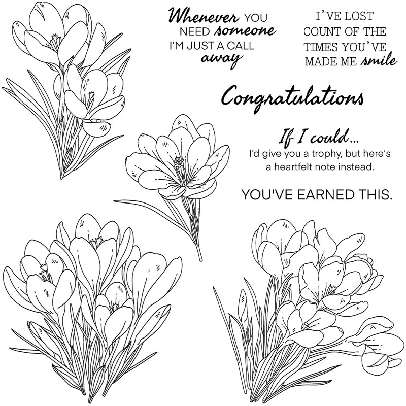 Zephyranthes Candida Cutting D - Rubber Stamp Blank recension och pris