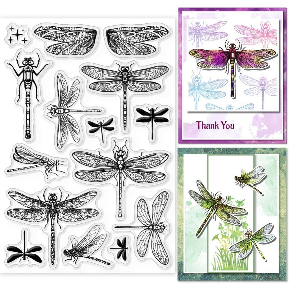 Dragonfly Clear Stamps for DIY - Rubber Stamp Blank recension och pris