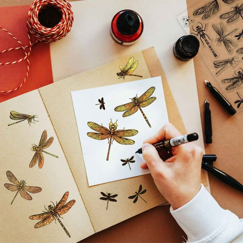 Dragonfly Clear Stamps for DIY - Rubber Stamp Blank recension och pris