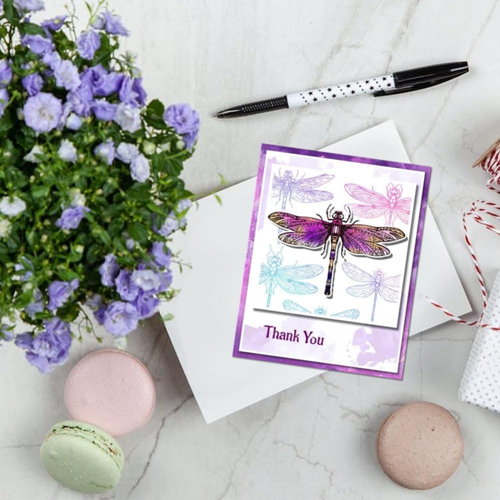 Dragonfly Clear Stamps for DIY - Rubber Stamp Blank recension och pris