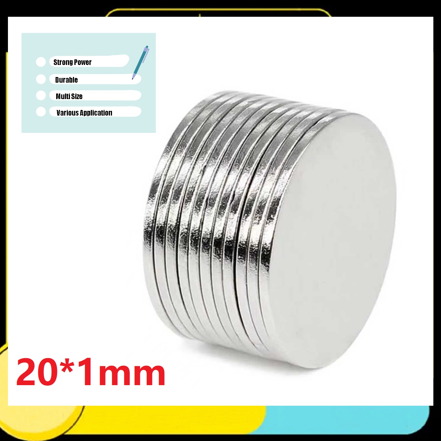20x1mm Refrigerator Magnets, W - Art Craft Magnet recension och pris
