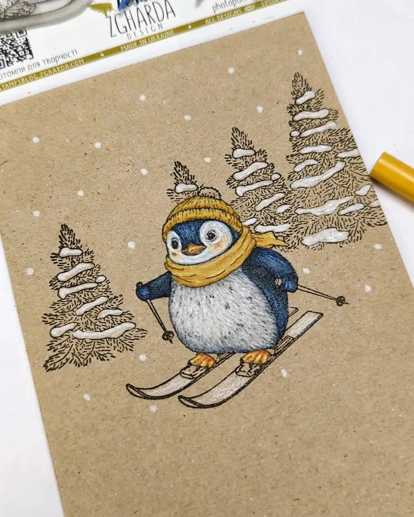 Penguin Mailbox Hollowed Reind - Rubber Stamp Blank recension och pris