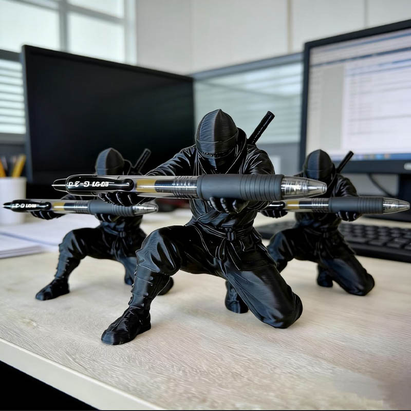 Desktop Art 3D Printed Ninja P - Art Craft Stationery recension och pris