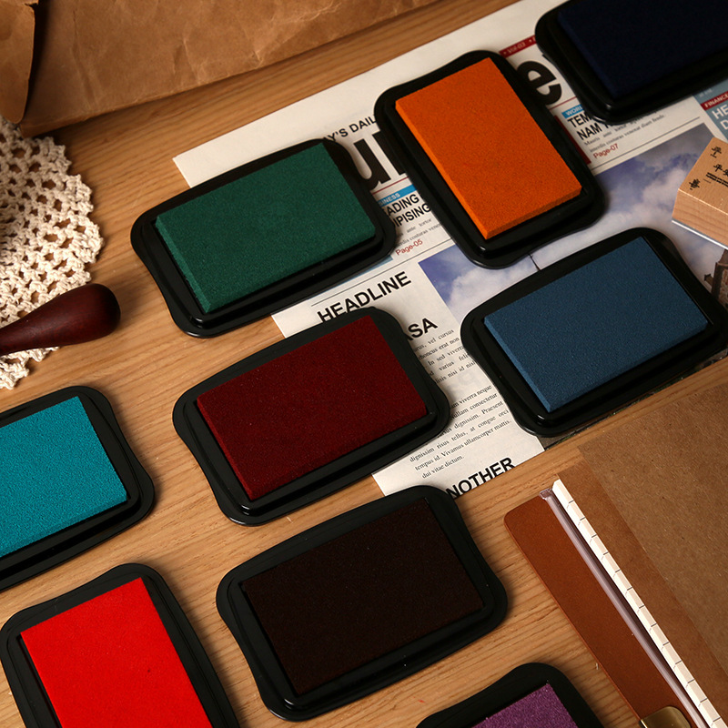 12 Colors Vintage Solid Color  - Rubber Stamp Blank recension och pris