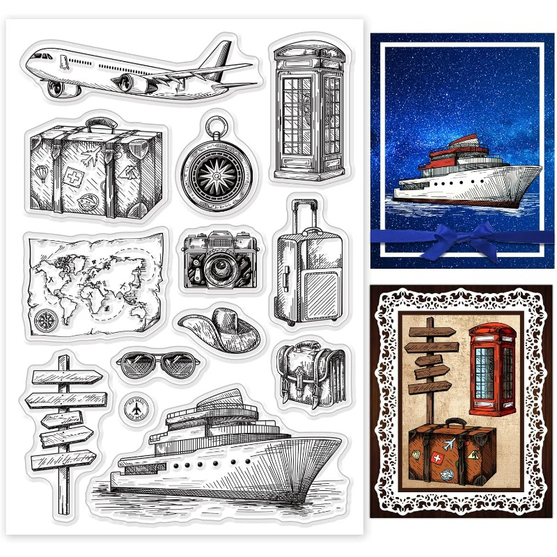 Travel Silicone Clear Stamp Ai - Rubber Stamp Blank recension och pris