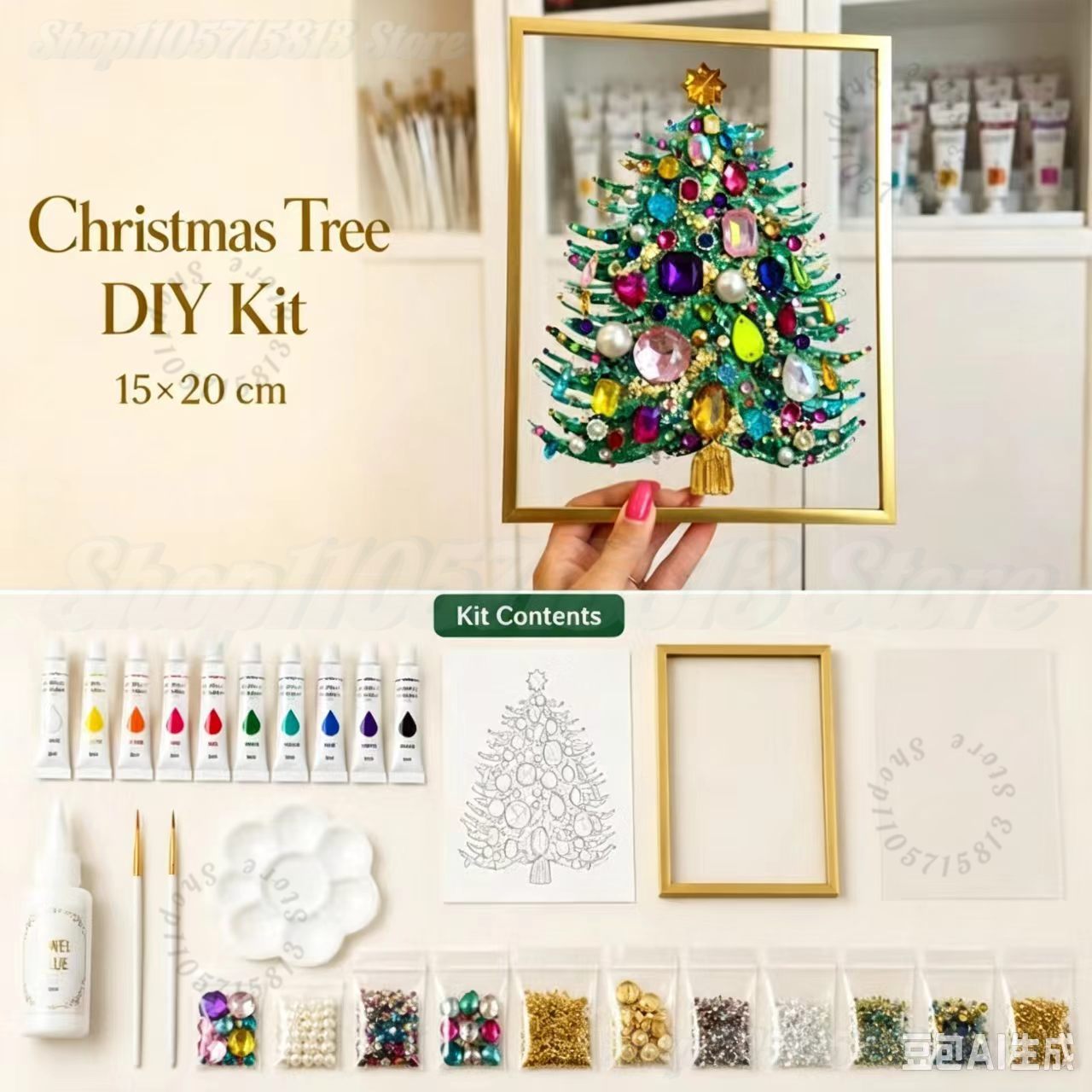 DIY Jeweled Christmas Tree Art - Art And Craft Xmas Tree recension och pris