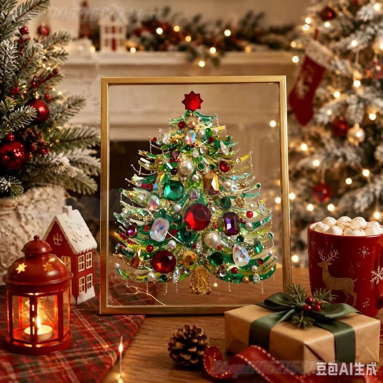 DIY Jeweled Christmas Tree Art - Art And Craft Xmas Tree recension och pris