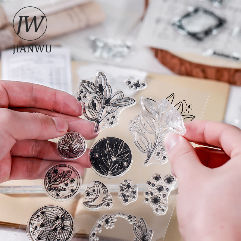 JIANWU Minimalist Black White  - Rubber Stamp Blank recension och pris