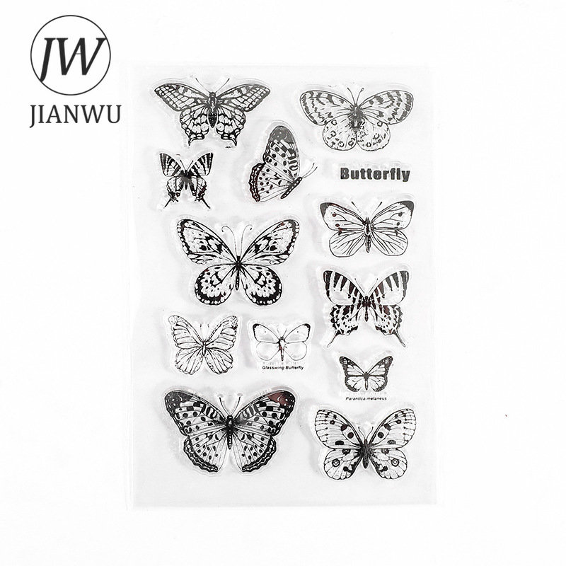 JIANWU Minimalist Black White  - Rubber Stamp Blank recension och pris