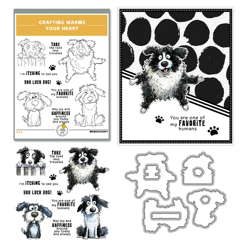 Paws And Funny Pet Dogs Cuttin - Rubber Stamp Blank recension och pris
