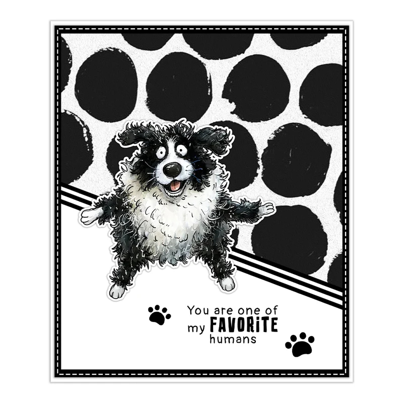 Paws And Funny Pet Dogs Cuttin - Rubber Stamp Blank recension och pris