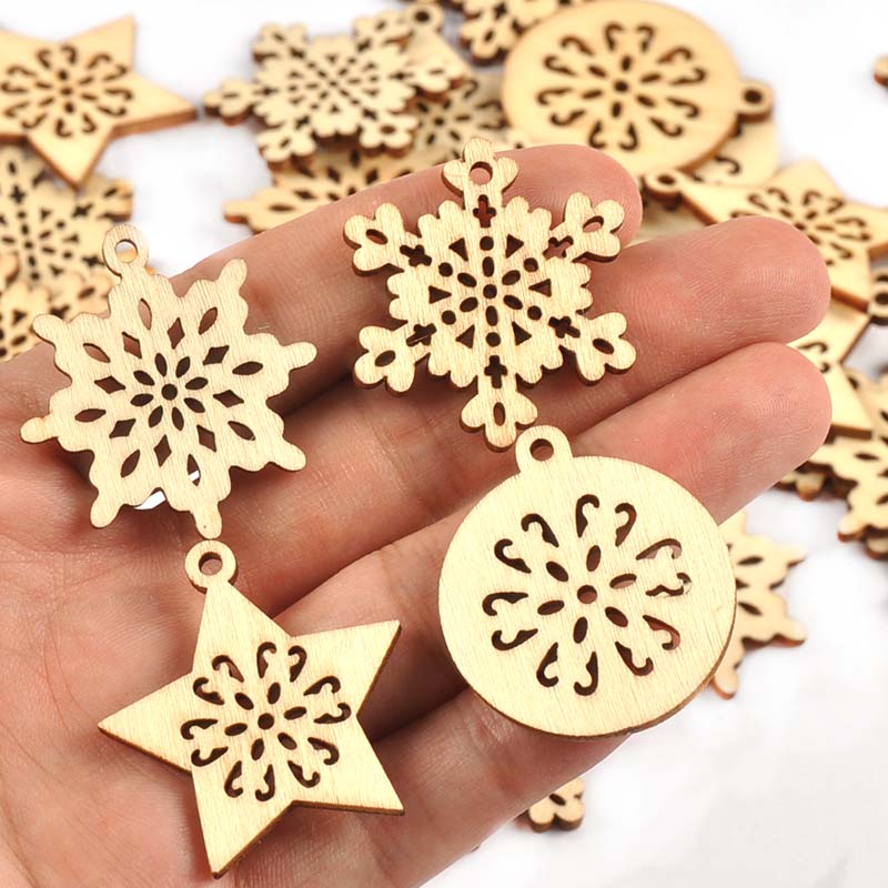 25pcs 34mm Mixed Snowflake/Sta - Art And Craft Xmas Tree recension och pris