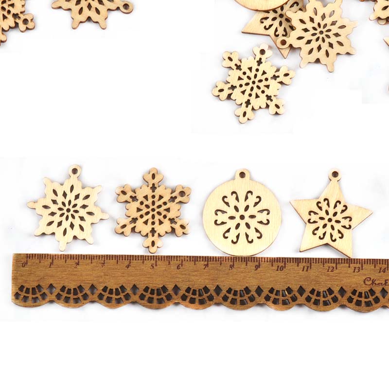 25pcs 34mm Mixed Snowflake/Sta - Art And Craft Xmas Tree recension och pris