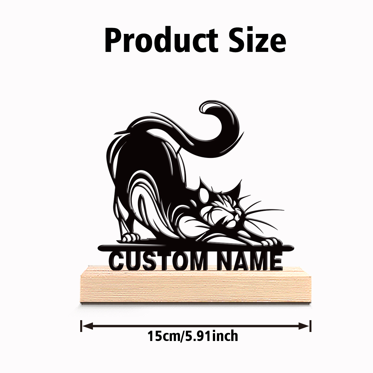 1pc Modern CAT Custom Text Met - Art Y Craft recension och pris