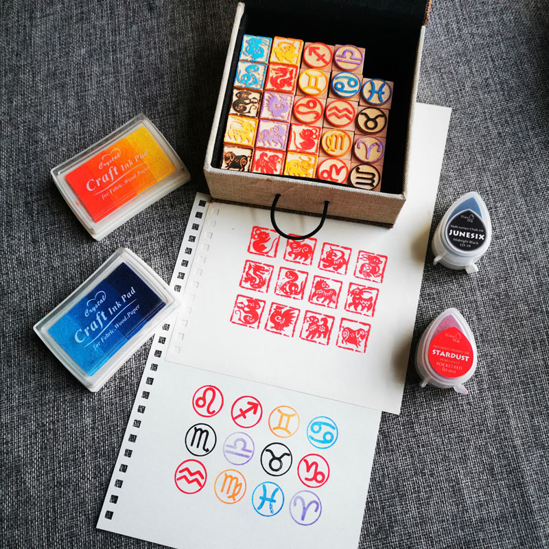 DIY Twelve Zodiac Seals Twelve - Stamping Ink Pad recension och pris