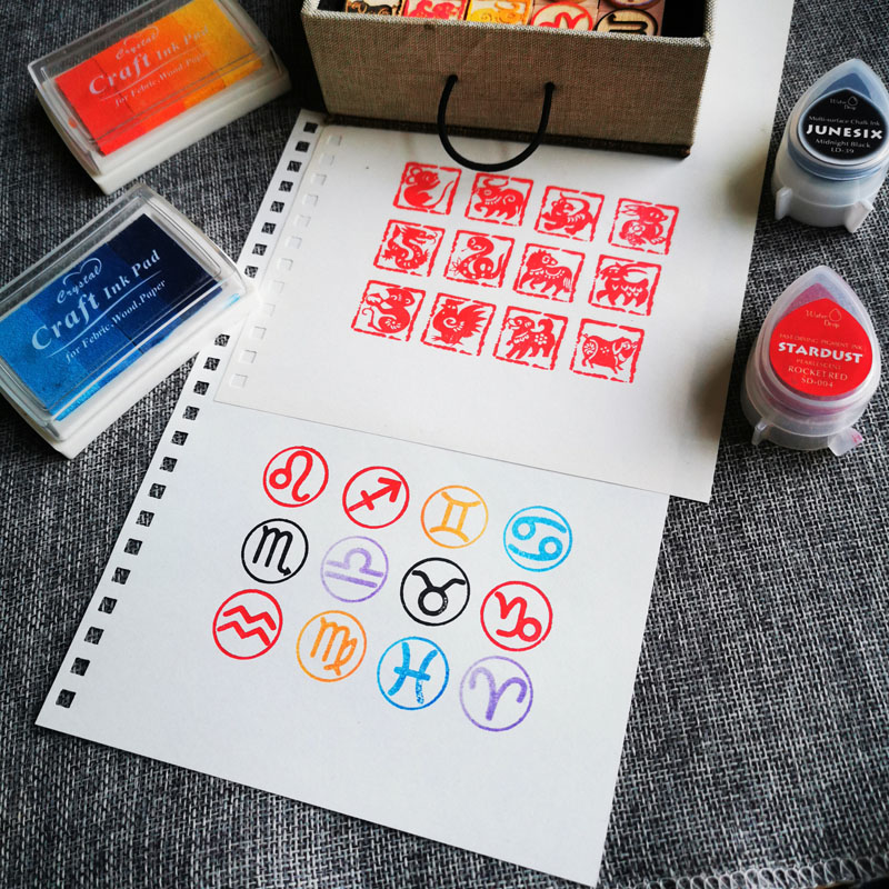 DIY Twelve Zodiac Seals Twelve - Stamping Ink Pad recension och pris