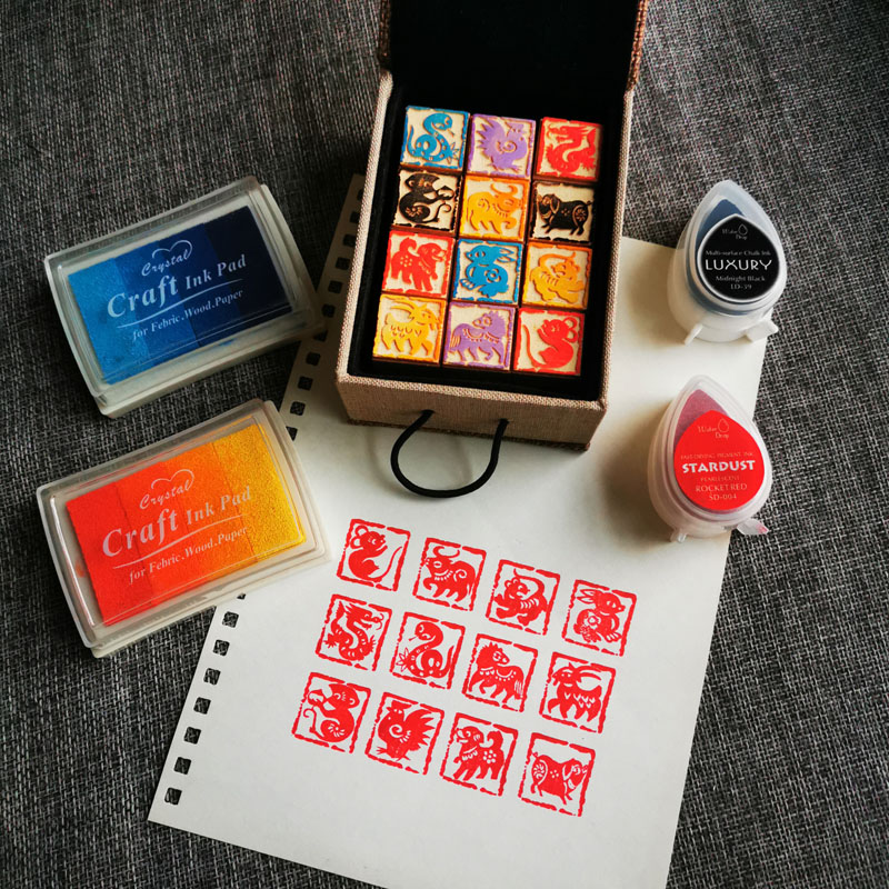 DIY Twelve Zodiac Seals Twelve - Stamping Ink Pad recension och pris