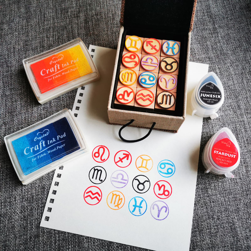 DIY Twelve Zodiac Seals Twelve - Stamping Ink Pad recension och pris