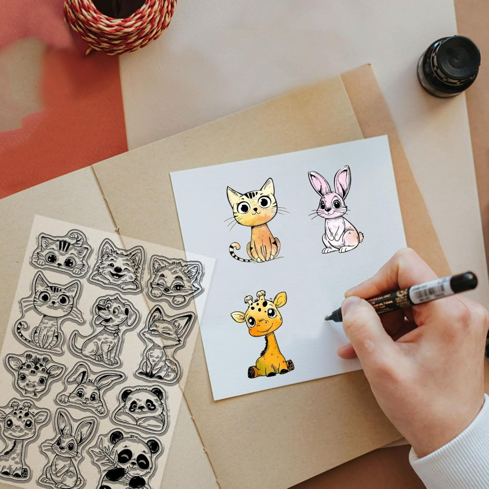Cat Dog Rabbit Clear Stamps fo - Rubber Stamp Blank recension och pris