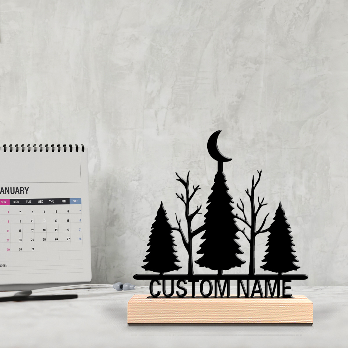 1pc Minimalist moon tree Custo - Art Y Craft recension och pris