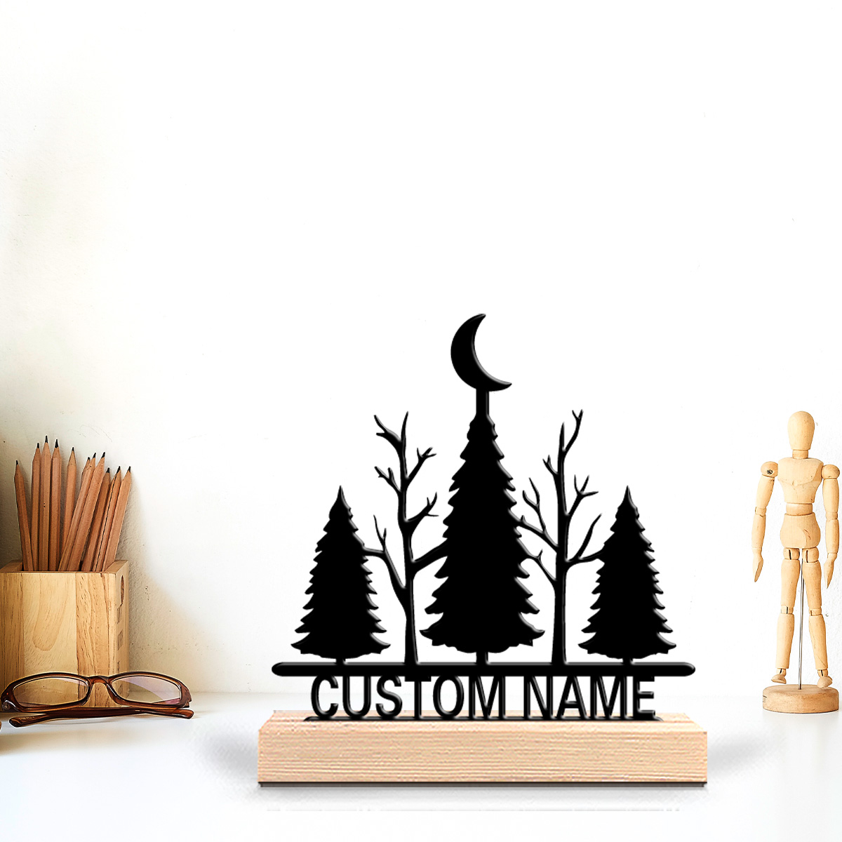 1pc Minimalist moon tree Custo - Art Y Craft recension och pris