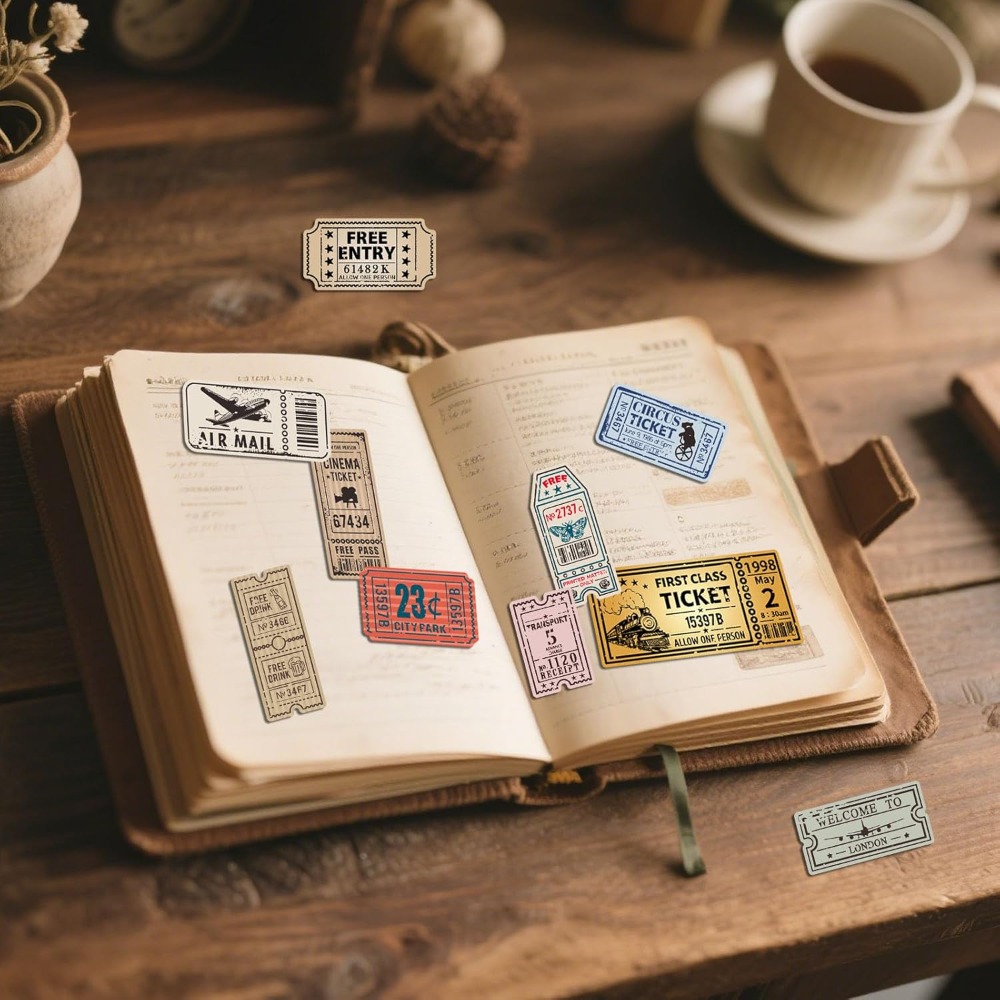 Vintage Ticket Clear Stamp for - Rubber Stamp Blank recension och pris
