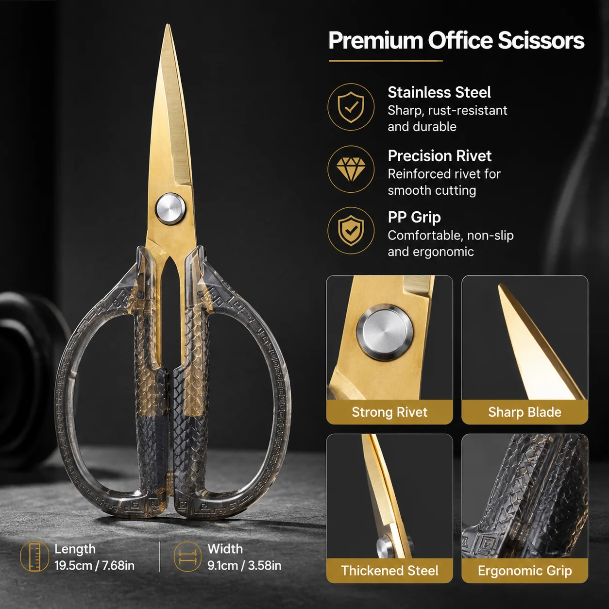 Scissors Stainless Steel Blade - Art Craft Stationery recension och pris